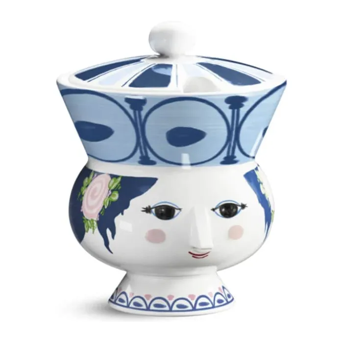 Bjørn Wiinblad Dora Skål Ø 9,5 cm - Porcelæn - Blå