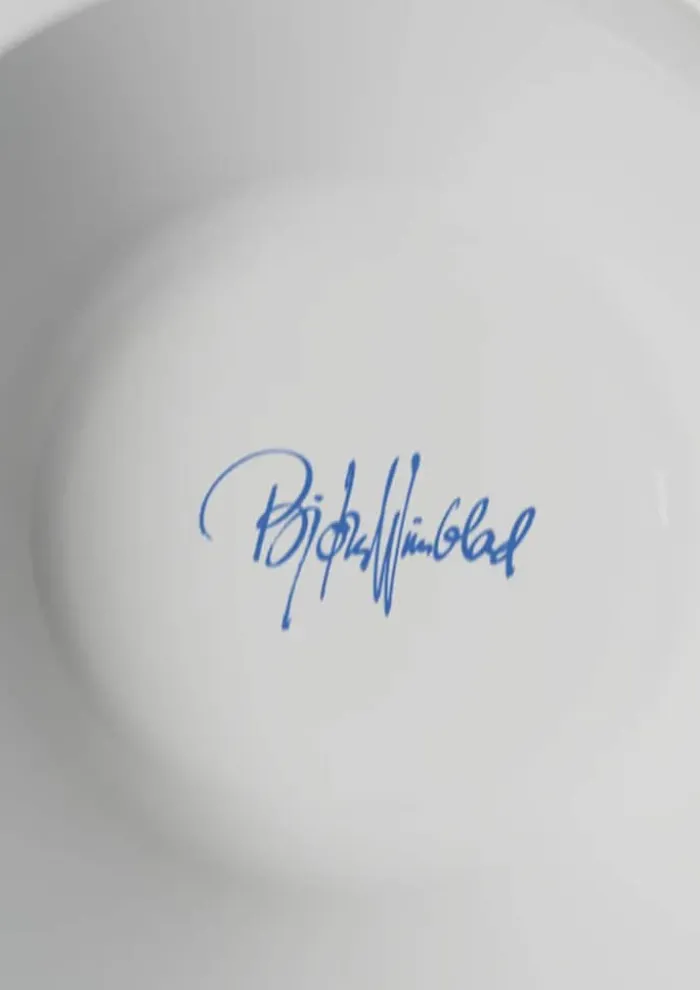 Bjørn Wiinblad Dora Skål Ø 9,5 cm - Porcelæn - Blå