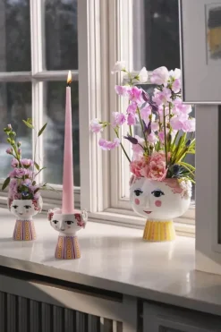 Bjørn Wiinblad Eva Lysestage H 9,5 cm - Keramik - Lavendel