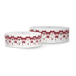 Bjørn Wiinblad Guirlande Opbevaringsdåse - 2 stk. Ø20/22 cm - Metal - Rød