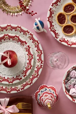 Bjørn Wiinblad Guirlande Tallerken Ø 20 cm - Porcelæn - Rød