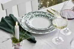 Bjørn Wiinblad Guirlande Tallerken Ø 28 cm - Porcelæn - Grøn