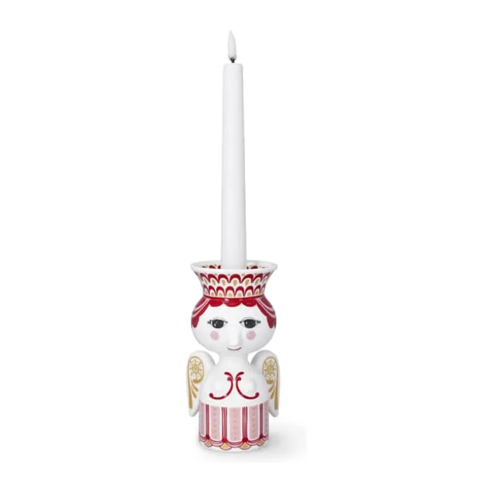 Bjørn Wiinblad Lucia Kronelysestage H 15 cm - Keramik - Rød