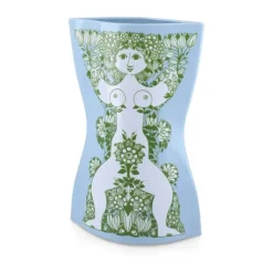 Bjørn Wiinblad Nina Vase H 28,5 cm - Keramik - Lyseblå/grøn