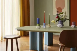 Bjørn Wiinblad Olga Kronelysestage H 14 cm - Porcelæn - Blå