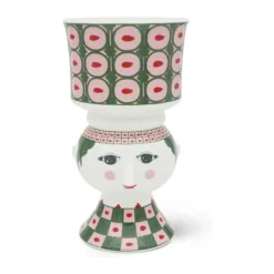 Bjørn Wiinblad Tulipa Vase H 20 cm - Porcelæn - Grøn