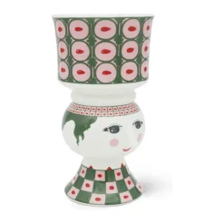 Bjørn Wiinblad Tulipa Vase H 20 cm - Porcelæn - Grøn