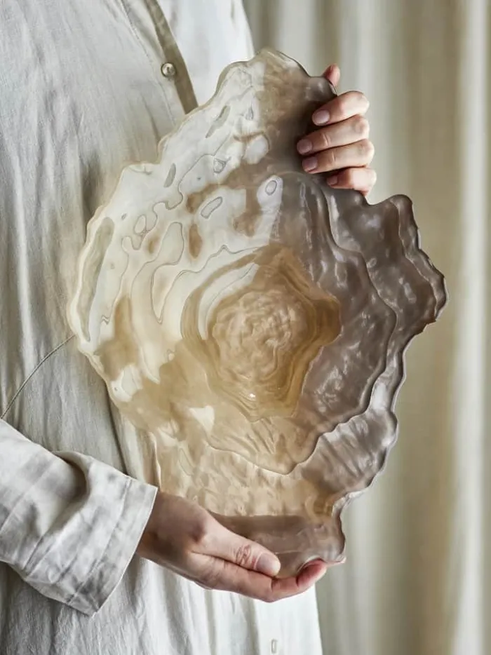 Bloomingville Aiku Skål B 29 x L 38 cm - Glas - Natur