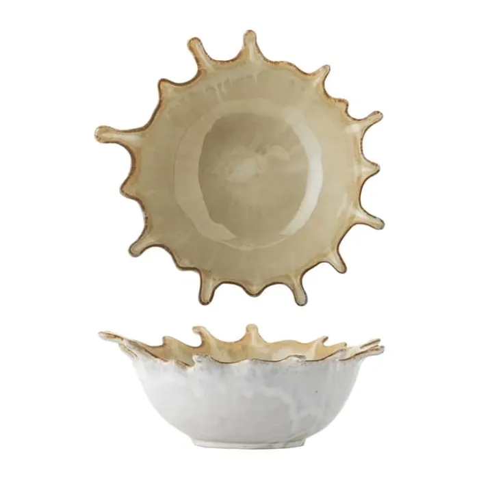 Bloomingville Alcott Skål B 21 x L 24 cm - Stentøj - Natur