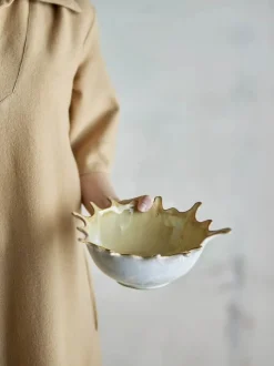 Bloomingville Alcott Skål B 21 x L 24 cm - Stentøj - Natur