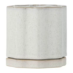 Bloomingville Argyle Urtepotteskjuler H 13 x B 13 cm - Stentøj - Grå