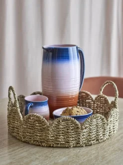 Bloomingville Brea Serveringsbakke Ø 35 cm - Søgræs - Natur