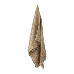 Bloomingville Bresso Plaid B 160 x L 130 cm - Bomuld - Brun