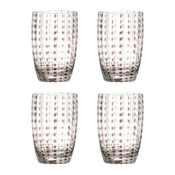 Bloomingville Brinley Vandglas - 4 stk. 35 cl - Glas - Brown