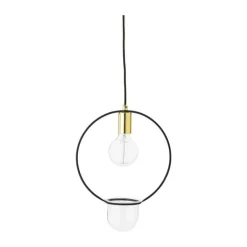 Bloomingville Caralina Pendel Ø 30 cm - Metal - Guld/sort