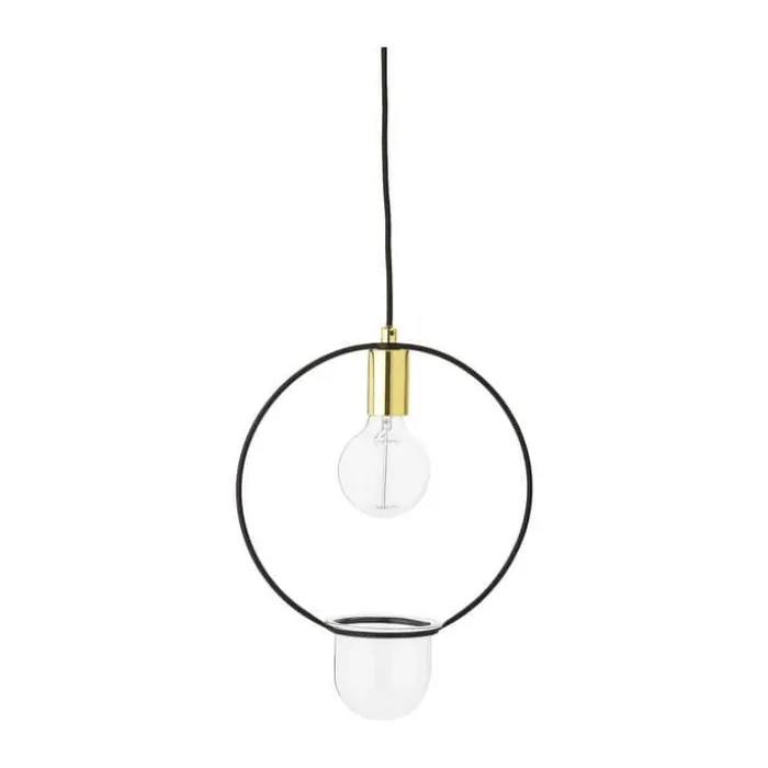 Bloomingville Caralina Pendel Ø 30 cm - Metal - Guld/sort