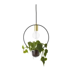 Bloomingville Caralina Pendel Ø 30 cm - Metal - Guld/sort