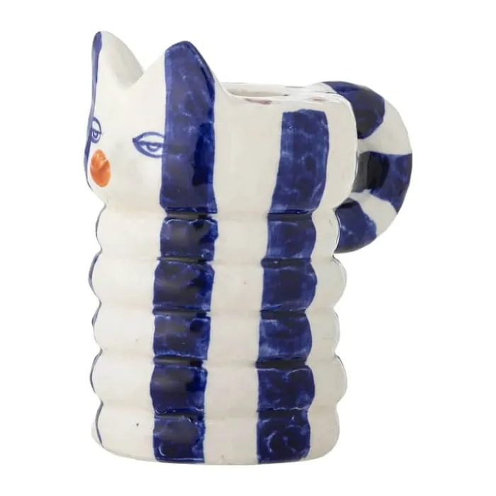 Bloomingville Caty Lysestage - 2 stk. H 13 x B 10,5 x L 16 cm - Stentøj - Blå