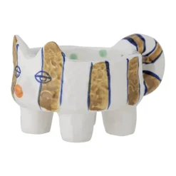 Bloomingville Caty Lysestage - 2 stk. H 9,5 x B 1,4 x L 15,8 cm - Stentøj - Brun