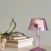 Bloomingville Cisco Fyrfadsstage Ø 10,5 x H 18 cm - Glas - Lyserød