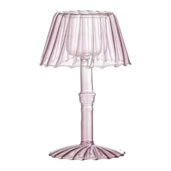 Bloomingville Cisco Fyrfadsstage Ø 10,5 x H 18 cm - Glas - Lyserød