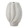 Bloomingville Cove Vase Ø 19,5 x H 28 cm - Stentøj - Hvid