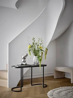 Bloomingville Cove Vase Ø 19,5 x H 28 cm - Stentøj - Hvid