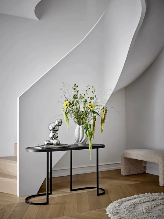 Bloomingville Cove Vase Ø 19,5 x H 28 cm - Stentøj - Hvid