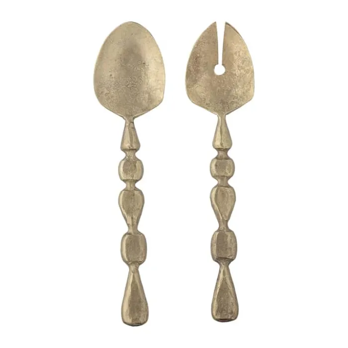 Bloomingville Edi Salatbestik - 2 dele L 26,5 cm - Metal - Guldfarvet