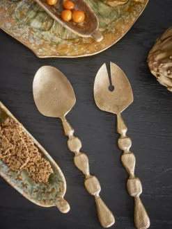 Bloomingville Edi Salatbestik - 2 dele L 26,5 cm - Metal - Guldfarvet