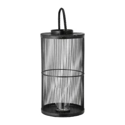 Bloomingville Effie Lanterne H 50,5 x Ø 29 cm - Bambus/glas - Black
