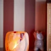 Bloomingville Fyrfadsstage - Karan Ø 9 x H 9,5 cm - Genanvendt glas - Rose