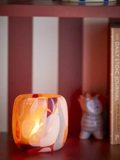 Bloomingville Fyrfadsstage - Karan Ø 9 x H 9,5 cm - Genanvendt glas - Rose