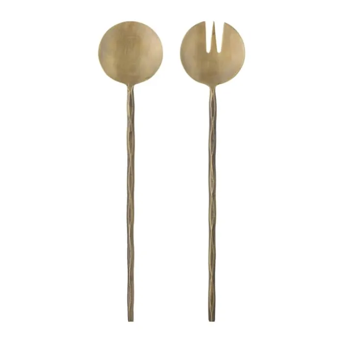Bloomingville Gaith Salatbestik - 2 dele L 28 cm - Messing - Guldfarvet