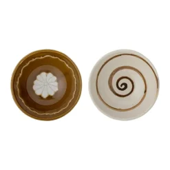 Bloomingville Heikki Skål - 2 stk Ø 12 x H 4,5 cm - Stentøj - Brun