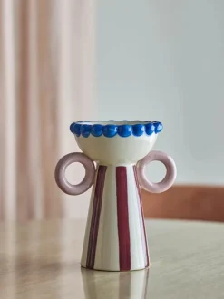 Bloomingville Hyldia Vase H 21 cm - Stentøj - Multifarvet