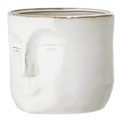 Bloomingville Ignacia Urtepotteskjuler H 15,5 x B 16,5 x L 18 cm - Stentøj - Hvid