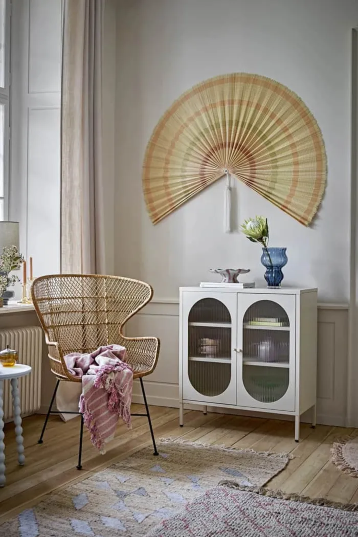 Bloomingville Jaime Vægdekoration H 110 x L 160 cm - Bambus - Gul