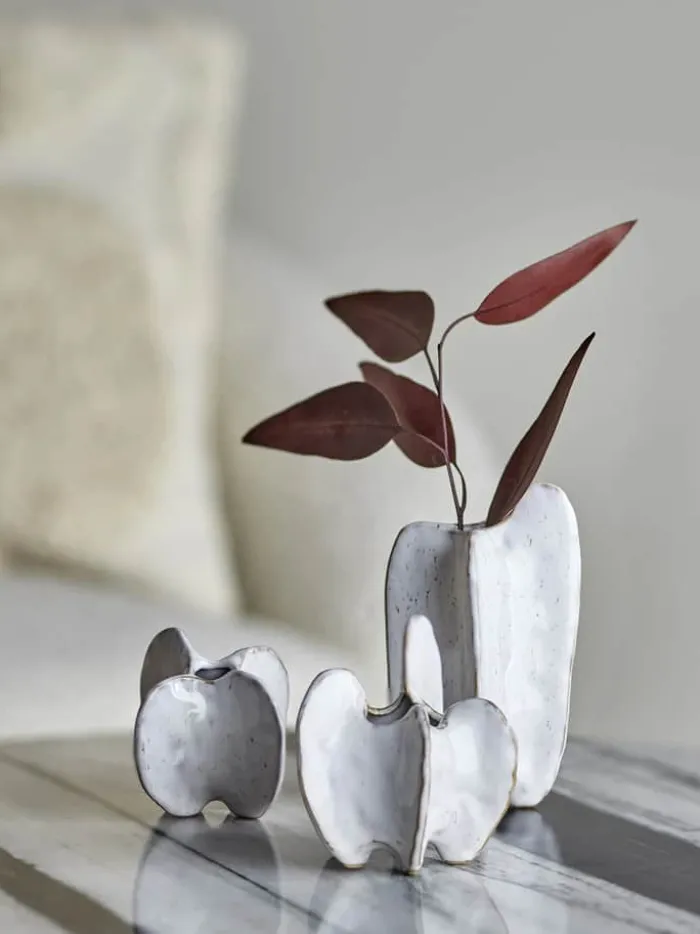 Bloomingville Jayce Vase - 3 stk. Stentøj - Hvid