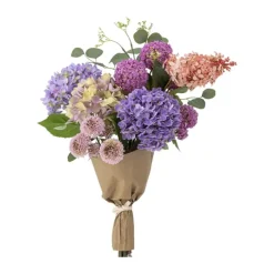 Bloomingville Kunstig Buket - Edge Ø 30 x H 80 cm - Polyester- Lilla