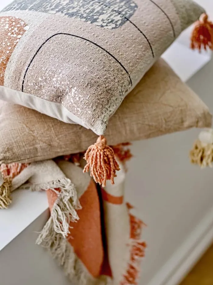 Bloomingville Lanzo Pude B 35 x L 50 cm - Bomuld - Orange