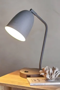 Bloomingville Lemar Bordlampe H 37 x B 15 x L 26 cm - Metal - Grå