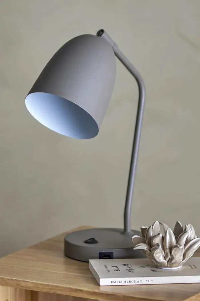 Bloomingville Lemar Bordlampe H 37 x B 15 x L 26 cm - Metal - Grå