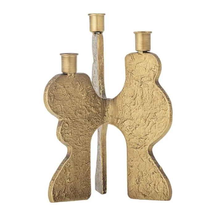 Bloomingville Lux Kronelysestage H 27,5 x B 16 x L 21,5 cm - Metal - Guldfarvet