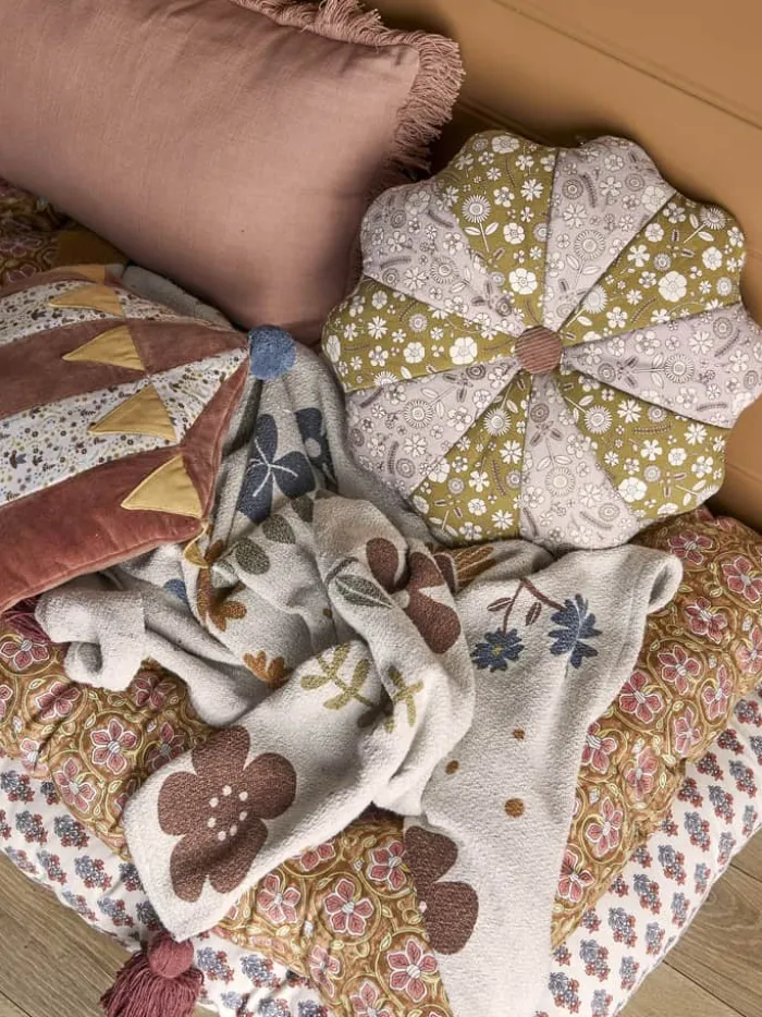Bloomingville Madlen Pude Ø 45 cm - Bomuld - Brun