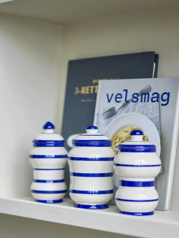 Bloomingville Maynard Krukke m.låg - 3 stk. 52,5/37/32,5 cl - Stentøj - Blå