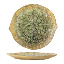 Bloomingville Milani Serveringsfad Ø 30,5 cm - Stentøj - Grøn