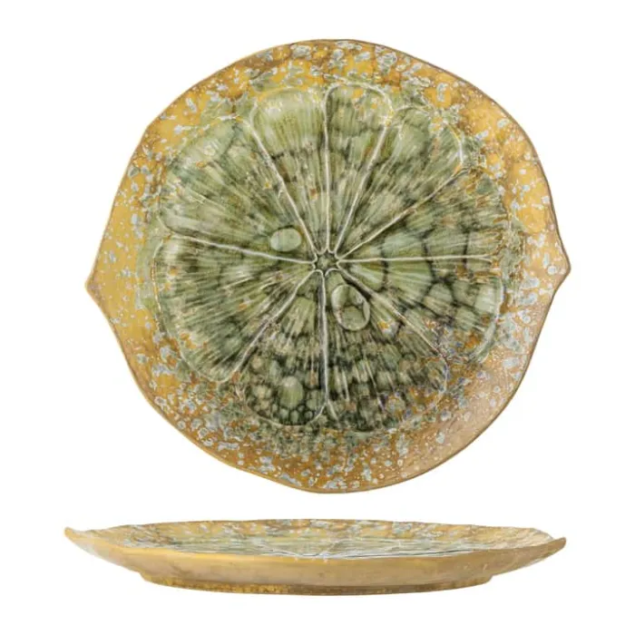 Bloomingville Milani Serveringsfad Ø 30,5 cm - Stentøj - Grøn