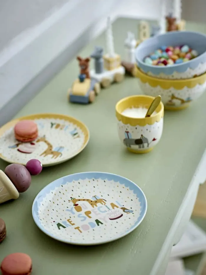 Bloomingville Mini Celebrate Tallerken Ø 16 cm - Stentøj - Gul