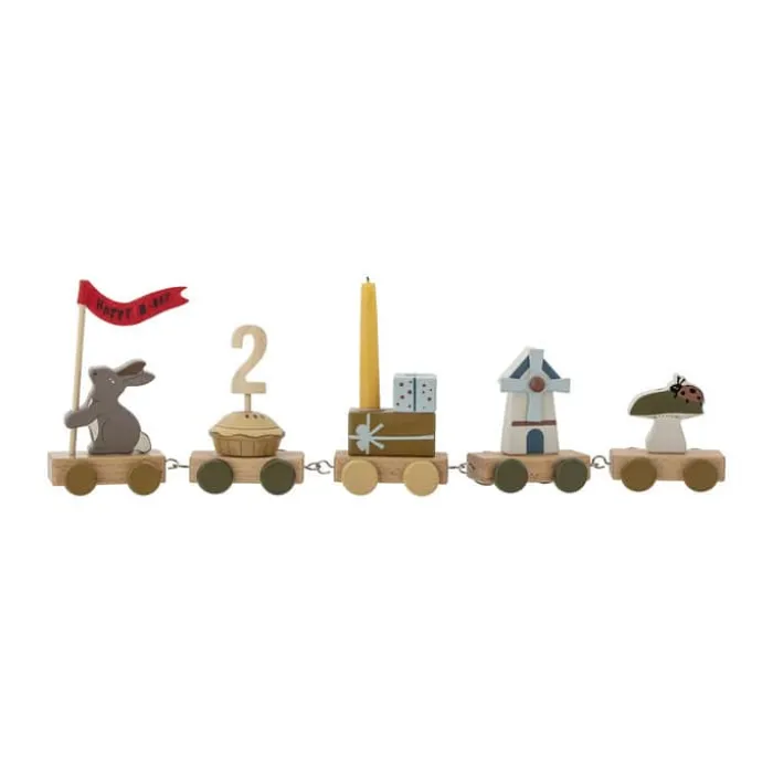Bloomingville Mini MINI Fødselsdagstog H 8,5 x B 5 x L 39 cm - MDF - Brun
